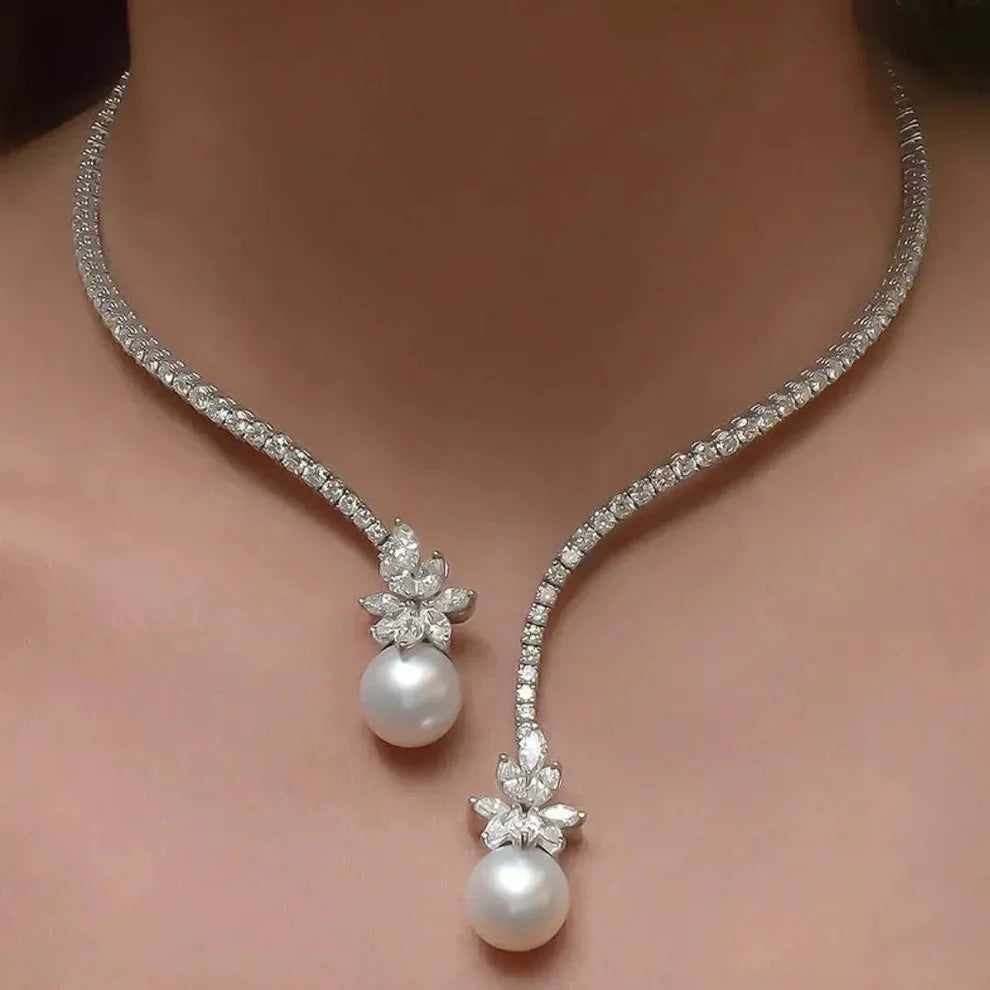 Collier Élégant Brillant Sterling