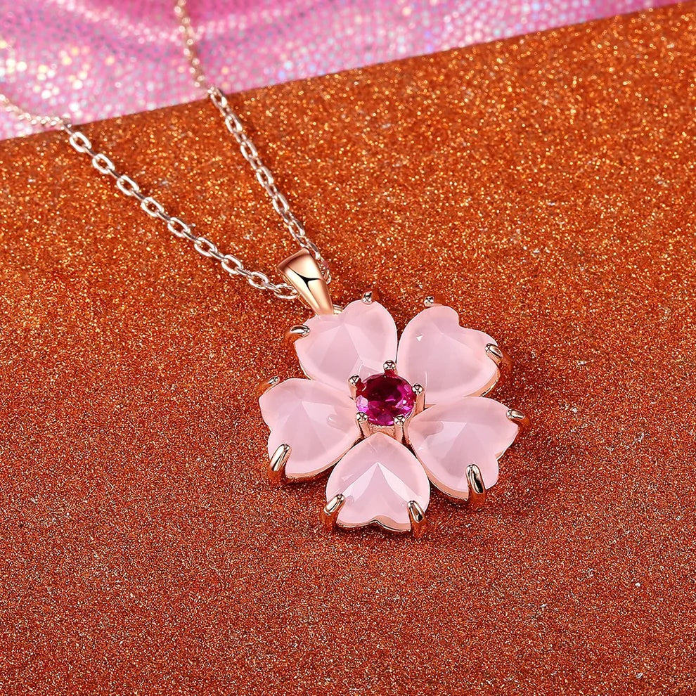 Colliers à Fleur Rose
