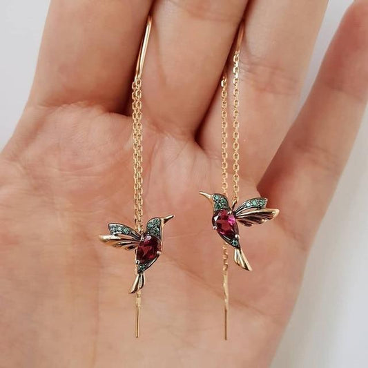 Boucles d'Oreilles Vintage en Émail