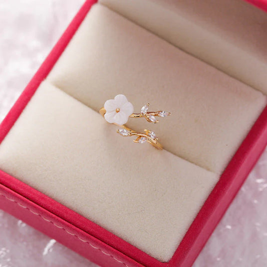 Bague Ajustable à Fleur