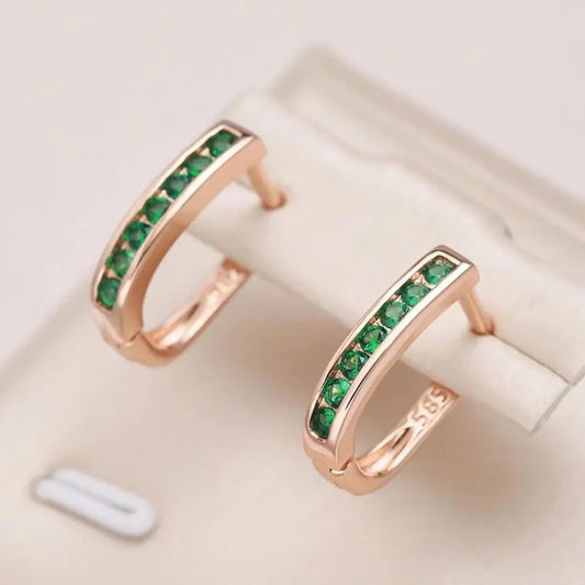 Boucles d'oreilles émeraude