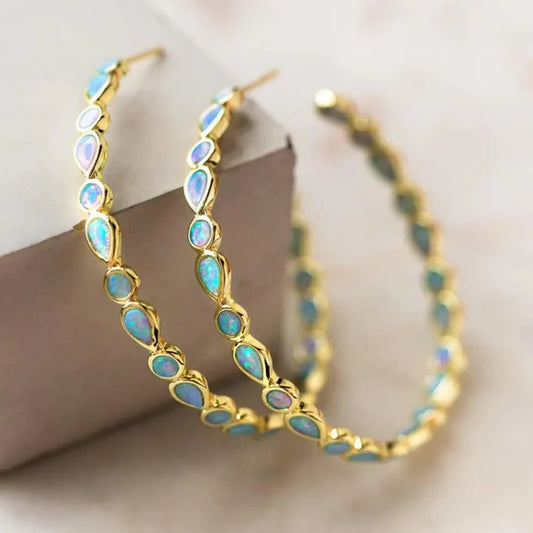 Boucles d'oreilles vintage bleu