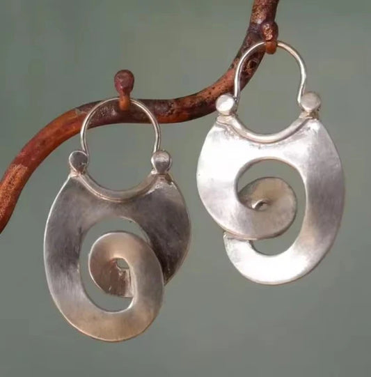 Boucles d'Oreilles Vintage à Spiral