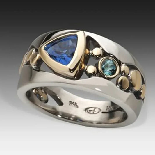 Bague Vintage Crystal Bleu